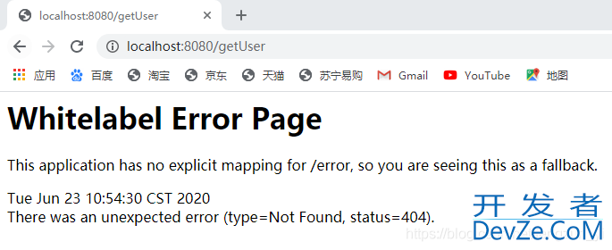 SpringBoot项目网页加载出现Whitelabel Error Page的解决