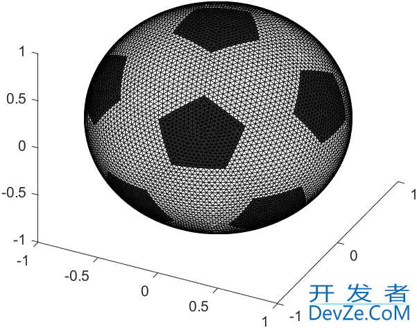 基于Matlab实现绘制3D足球的示例代码