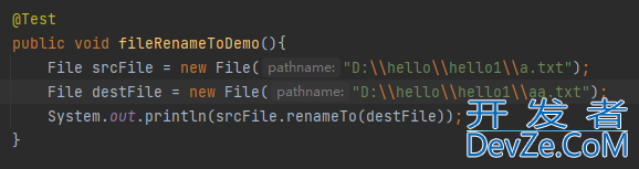 Java file类中renameTo方法操作实例