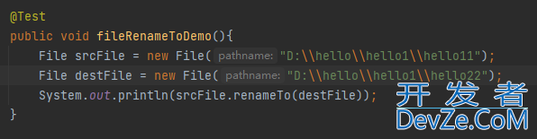 Java file类中renameTo方法操作实例