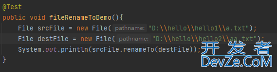 Java file类中renameTo方法操作实例
