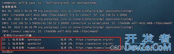 Linux环境下的Java（JDBC）连接openGauss数据库实践记录