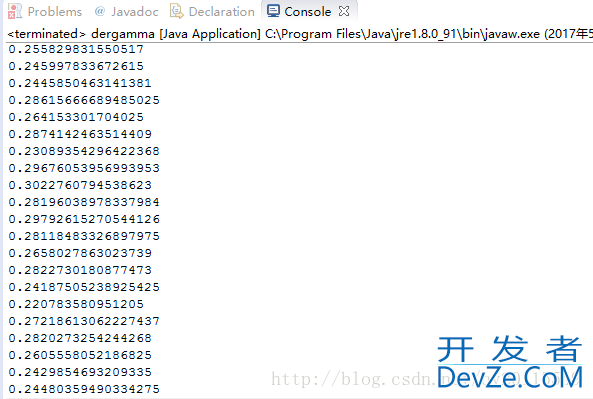 Java编程实现beta分布的采样或抽样实例代码