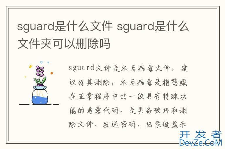 sguard是什么文件 sguard是什么文件夹可以删除吗