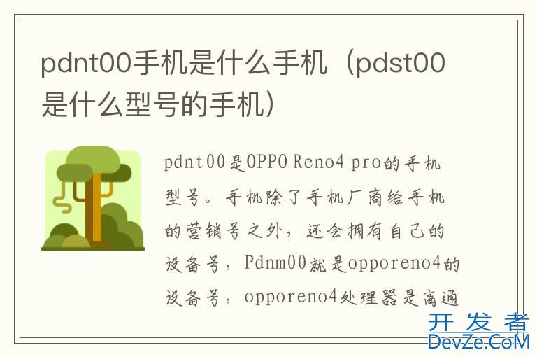 pdnt00手机是什么手机（pdst00是什么型号的手机）