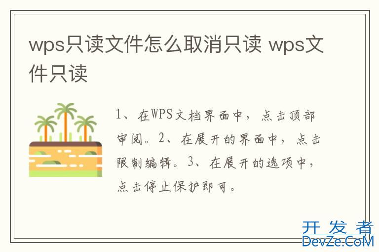 wps只读文件怎么取消只读 wps文件只读