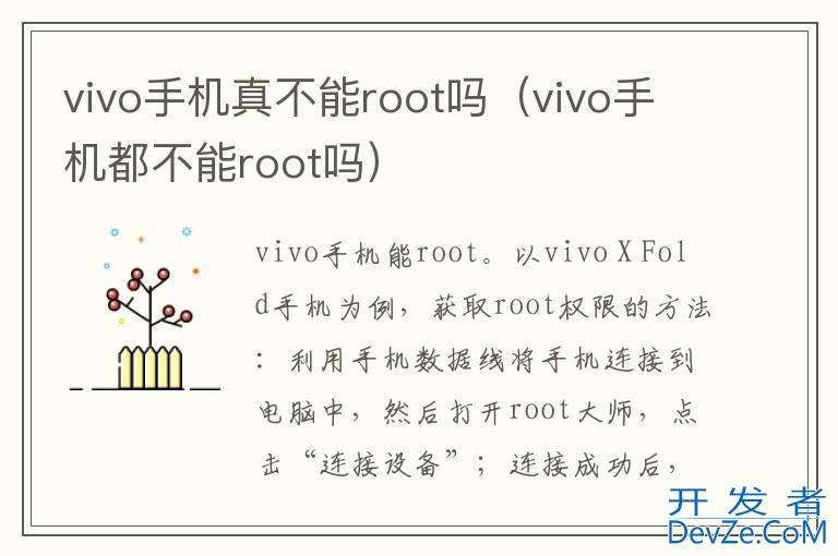 vivo手机真不能root吗（vivo手机都不能root吗）