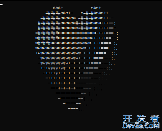 C语言实现动态爱心代码