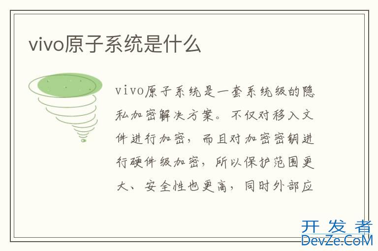 vivo原子系统是什么