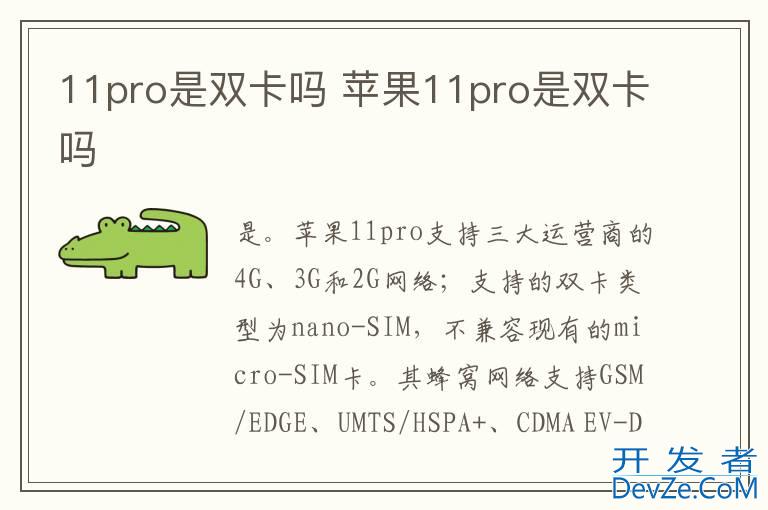 11pro是双卡吗 苹果11pro是双卡吗