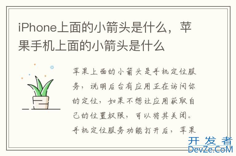 iPhone上面的小箭头是什么，苹果手机上面的小箭头是什么