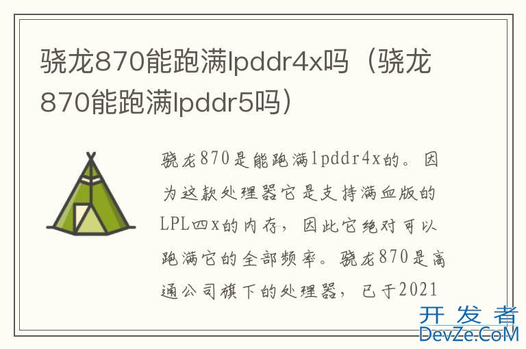 骁龙870能跑满lpddr4x吗（骁龙870能跑满lpddr5吗）