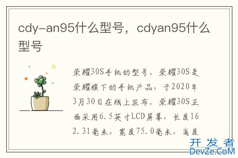 cdy-an95什么型号，cdyan95什么型号