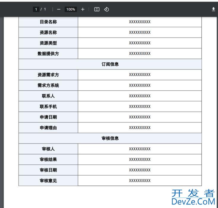 Java项目导出数据为 PDF 文件的操作代码