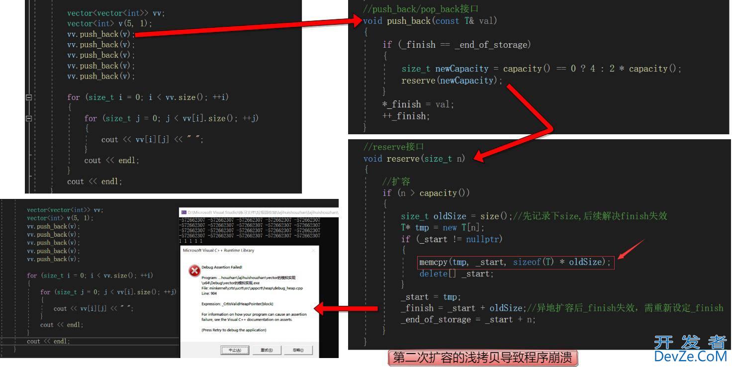 C++模拟实现STL容器vector的示例代码