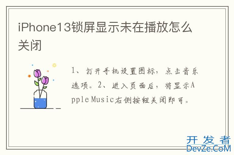 iPhone13锁屏显示未在播放怎么关闭