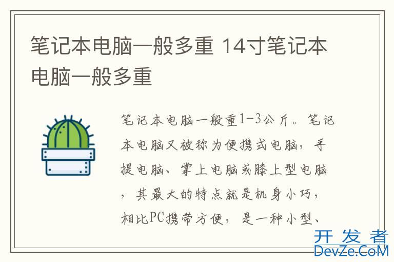 笔记本电脑一般多重 14寸笔记本电脑一般多重