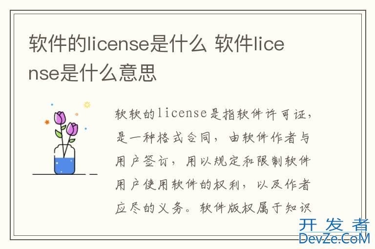 软件的license是什么 软件license是什么意思