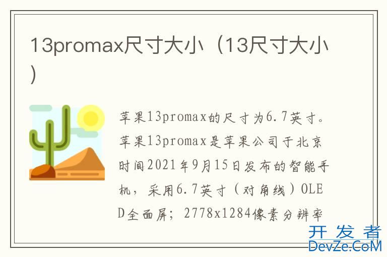 13promax尺寸大小（13尺寸大小）