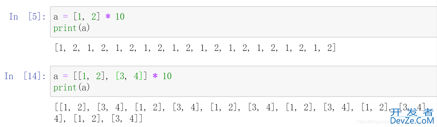 Python创建相同值数组/列表的两种方法