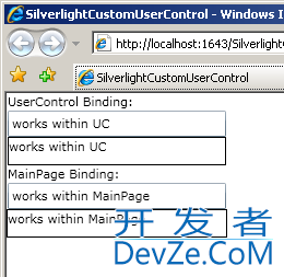 Silverlight UserControl Custom Property Binding