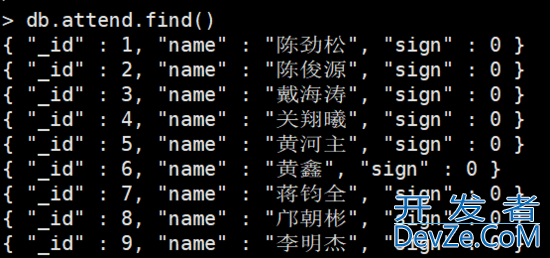 使用Mongodb实现打卡签到系统的实例代码