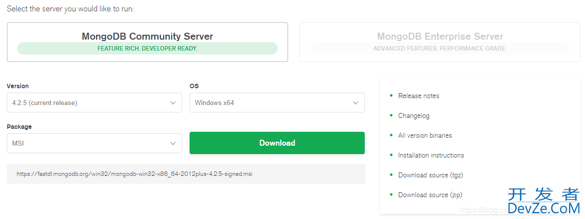 MongoDB4.2.5安装方法操作步骤