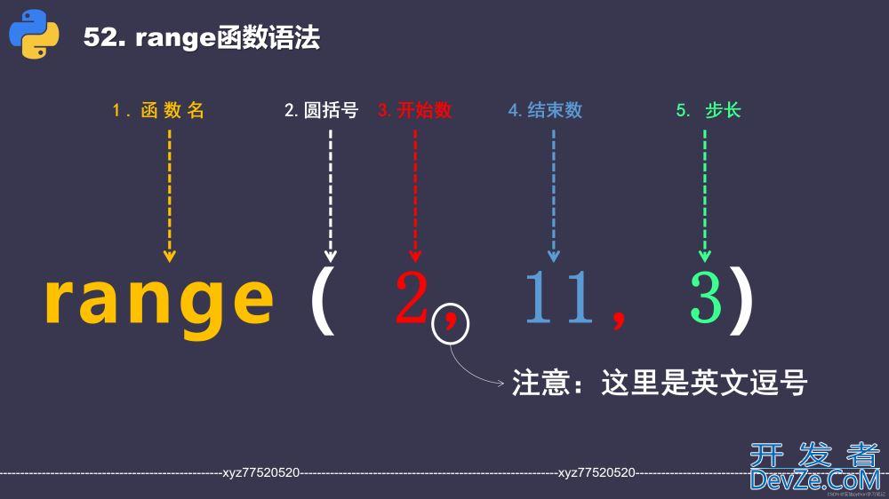 Python range函数之生成器函数的示例