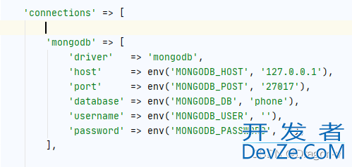 Laravel 框架中使用 MongoDB 数据库的操作