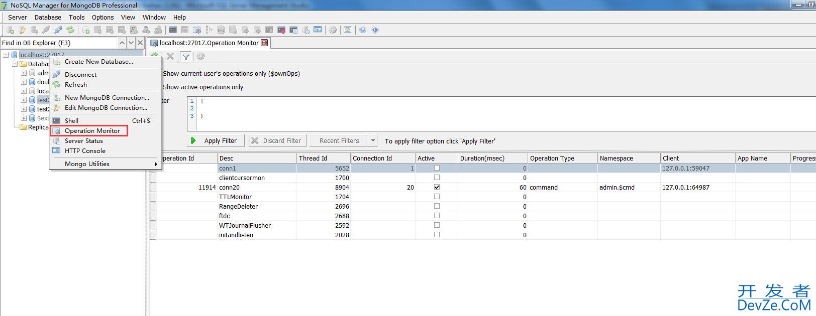 MongoDB客户端工具NoSQL Manager for MongoDB介绍