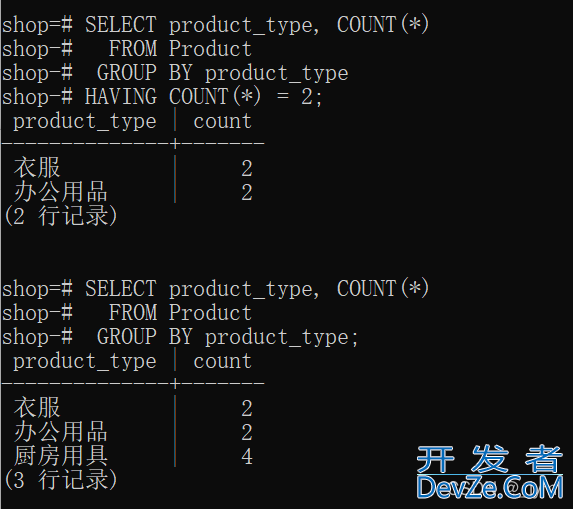 PostgreSQL聚合函数的分组排序使用示例