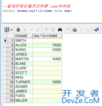 Oracle数据库中通用的函数实例详解