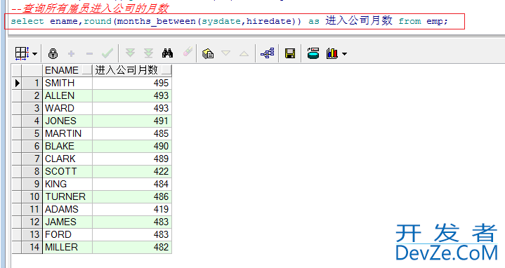 Oracle数据库中通用的函数实例详解