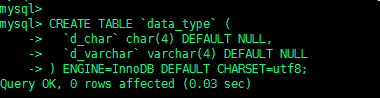 MySQL字符之char、varchar类型简析