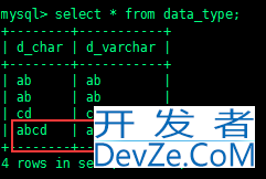 MySQL字符之char、varchar类型简析