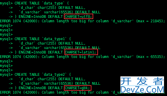 MySQL字符之char、varchar类型简析