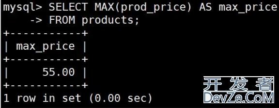 SQL使用聚集函数实现对数据汇总