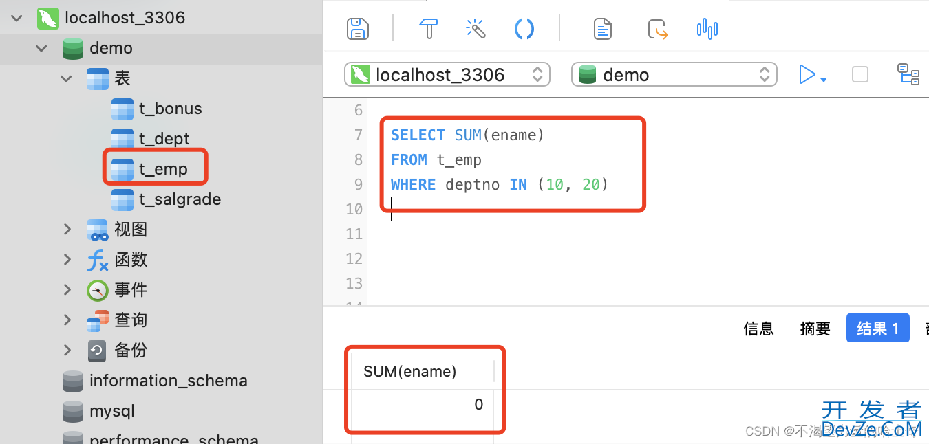 Mysql聚合函数的使用介绍