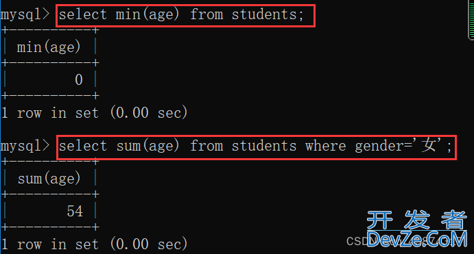 MySQL中SQL命令语句条件查询实例详解