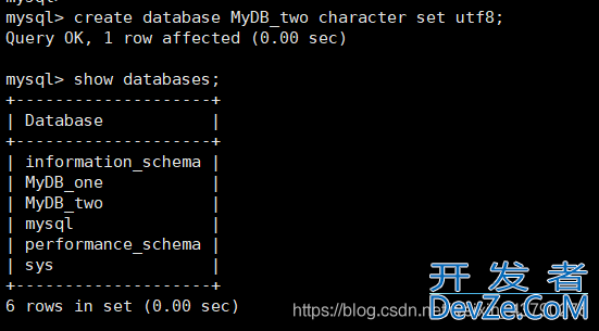 MySQL创建数据库和创建数据表的操作过程