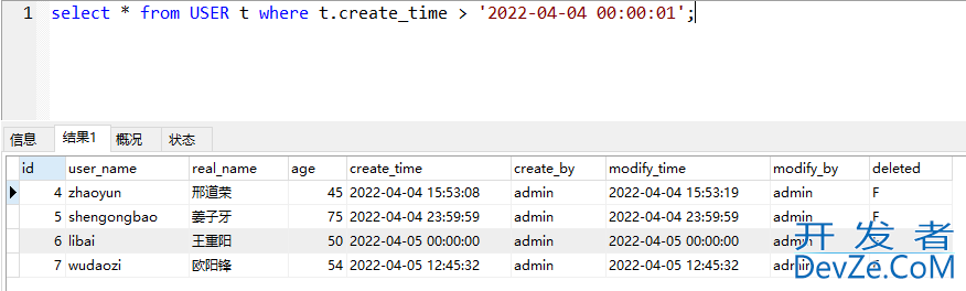 MySQL datetime类型与时间、日期格式字符串大小比较的方法