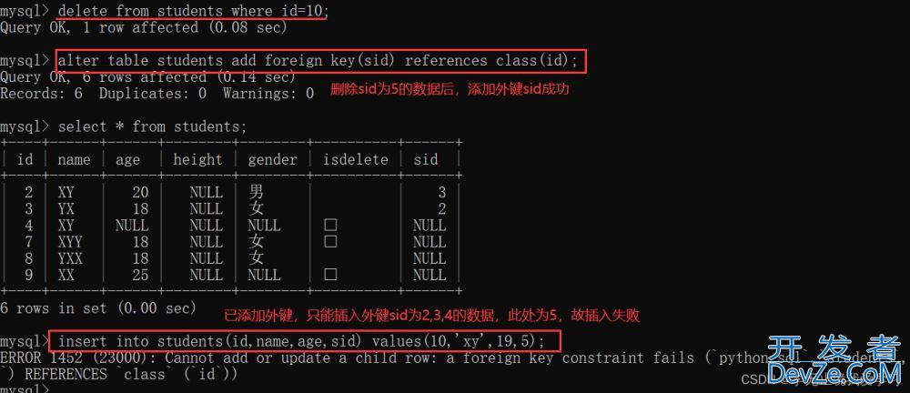 MySQL中SQL命令语句条件查询实例详解