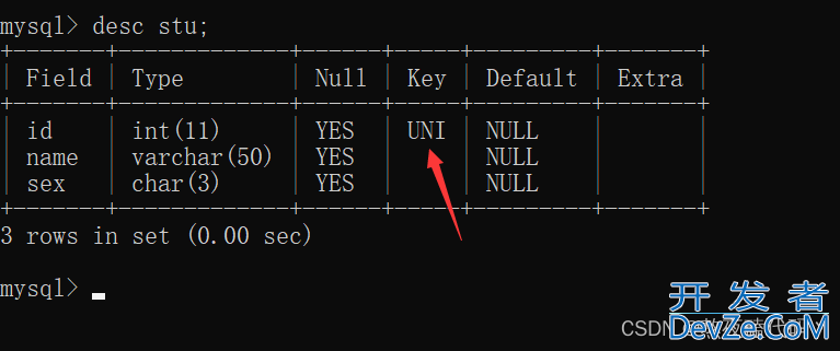 MySQL数据库约束操作示例讲解