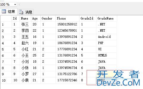 SQL SERVER实现连接与合并查询