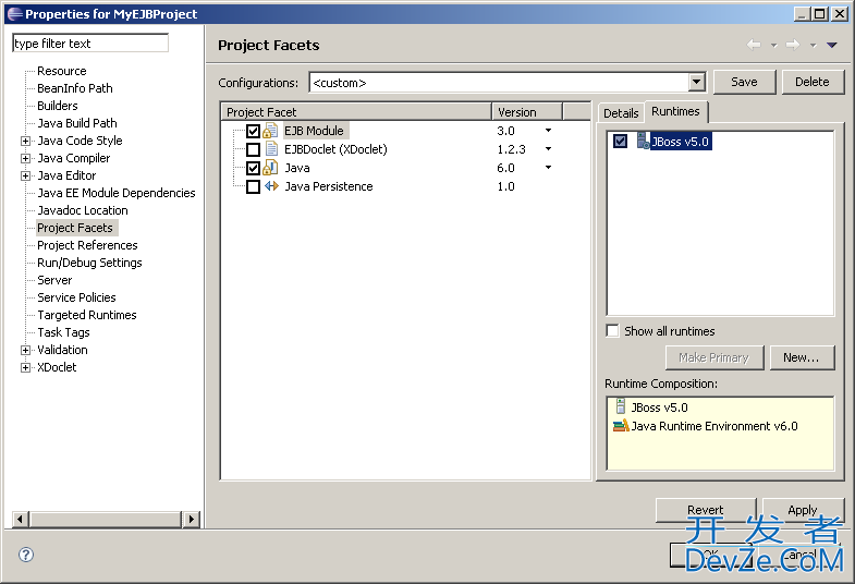 What is 'Facet' in JavaEE?