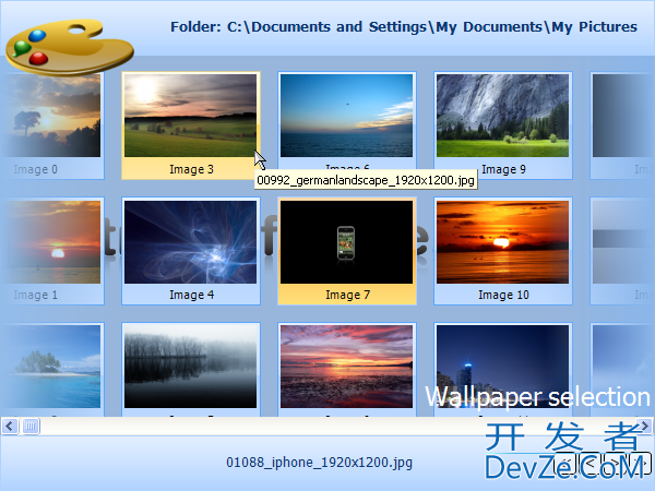 Windows thumbnail/frame view