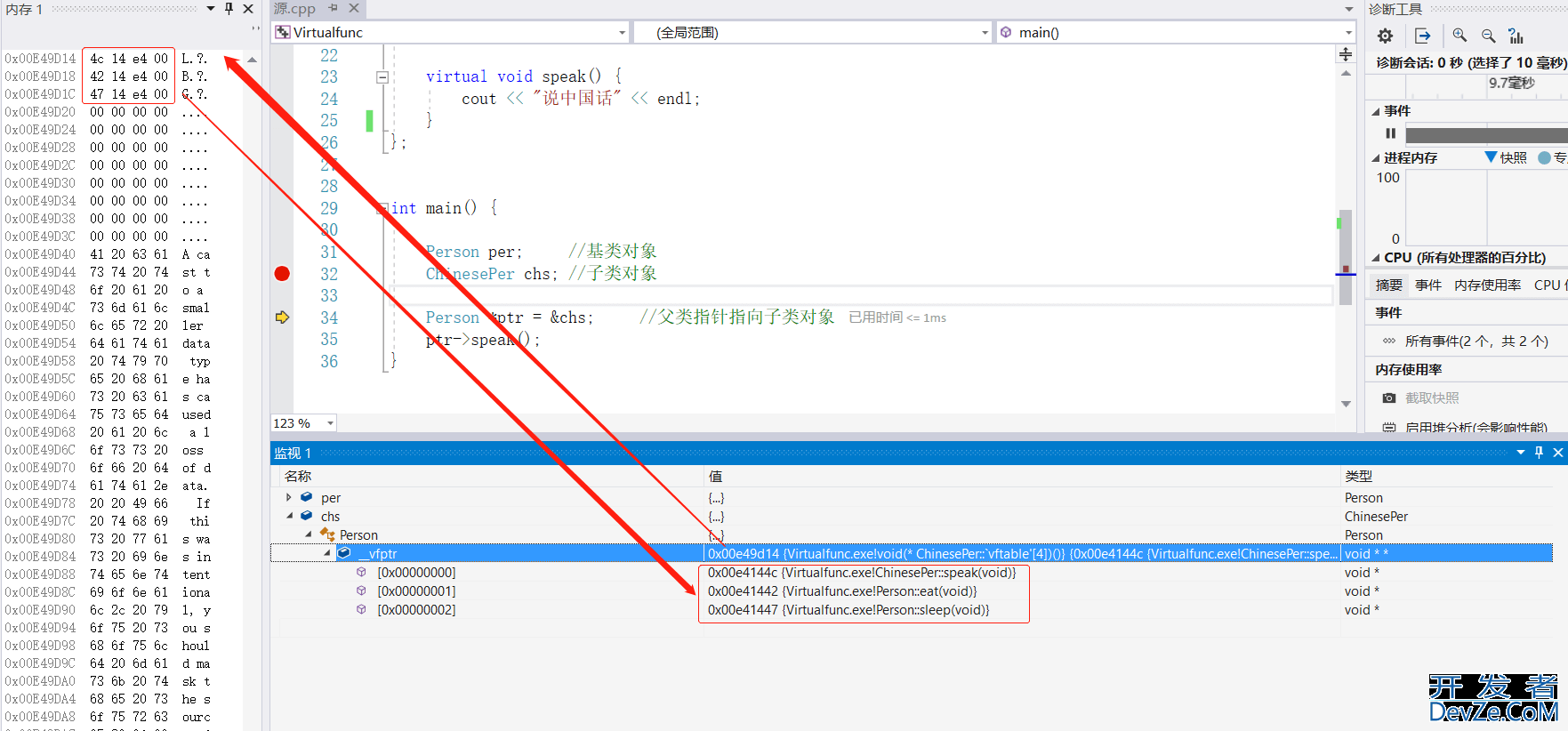 C++深度探索虚函数指针示例