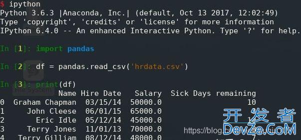 python pandas 解析(读取、写入)CSV 文件的操作方法