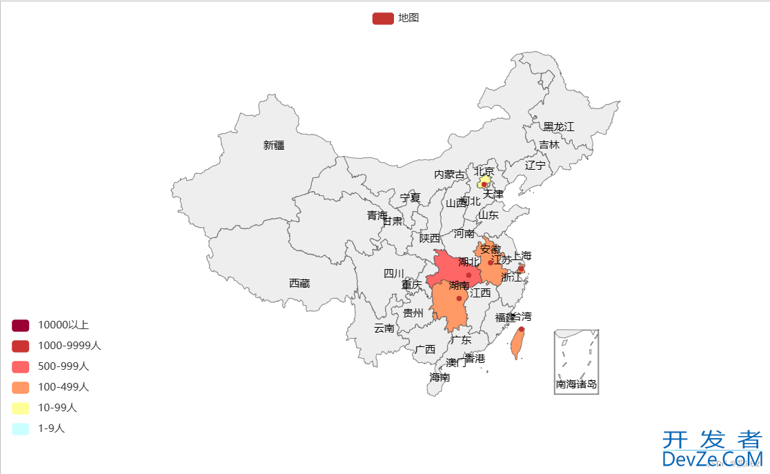 python根据json数据画疫情分布地图的详细代码