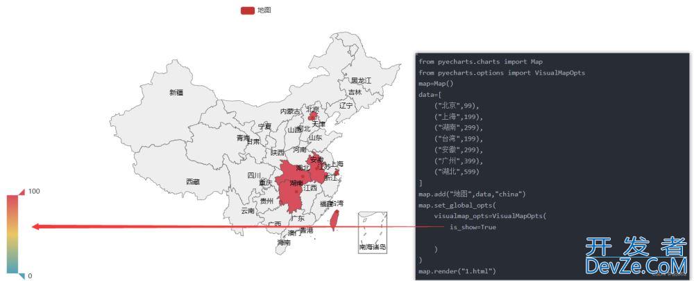 python根据json数据画疫情分布地图的详细代码